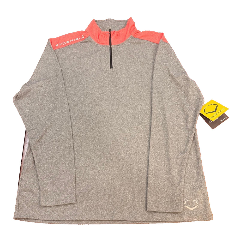 EvoShield Men’s Gray and Coral Quarter-Zip Pullover